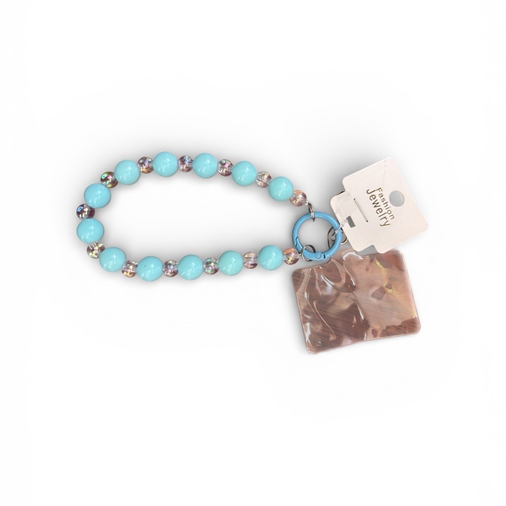 Beaded Turquoise Cellphone Charm